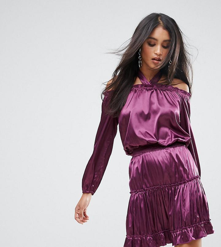 Lioness Halterneck Mini Dress With Tiering