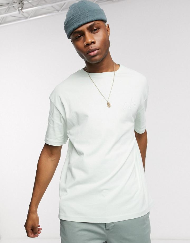 The Couture Club Oversized Essentials T-shirt In Sage-green