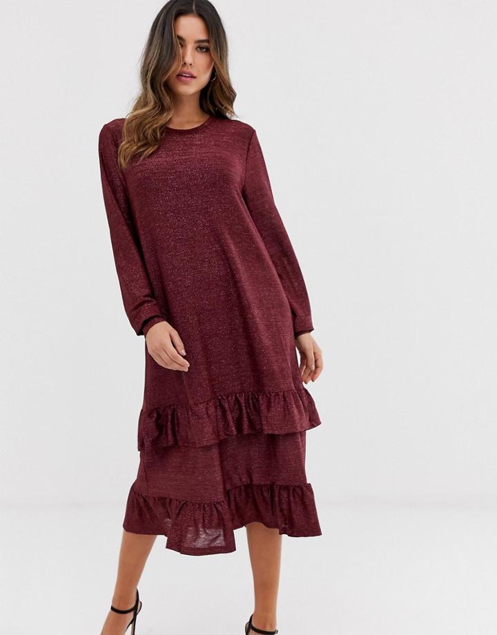 Ichi Tiered Midi Dress