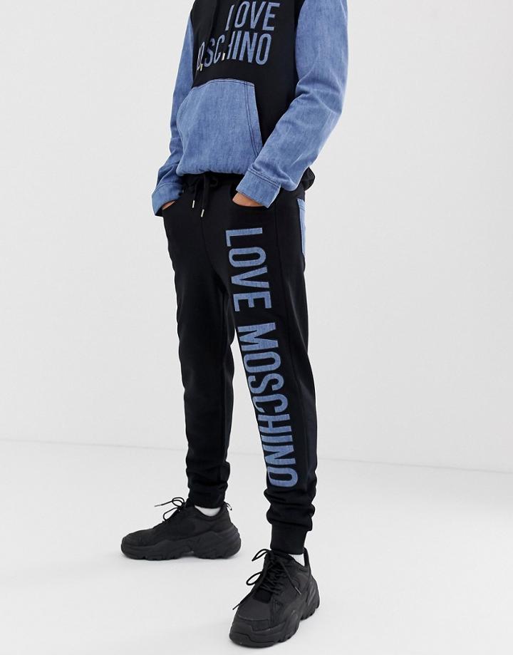 Love Moschino Branded Sweatpants - Black