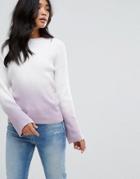 Warehouse Fluted Sleeve Dip Dye Sweater - Multi