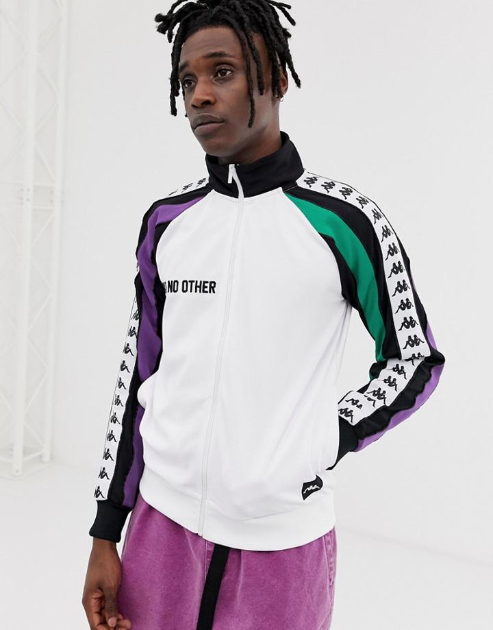 Kappa Authentic Bebek Track Jacket With Sleeve Taping And Embroidery In White - White