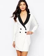 Vesper Tux Dress With Contrast Buttons