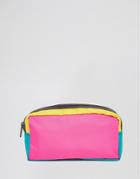 Asos Color Block Nylon Makeup Bag - Multi