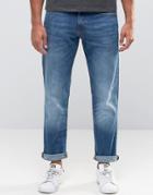 Esprit Straight Fit Jeans In Vintage Wash - Blue