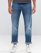 Esprit Straight Fit Jeans In Vintage Wash - Blue