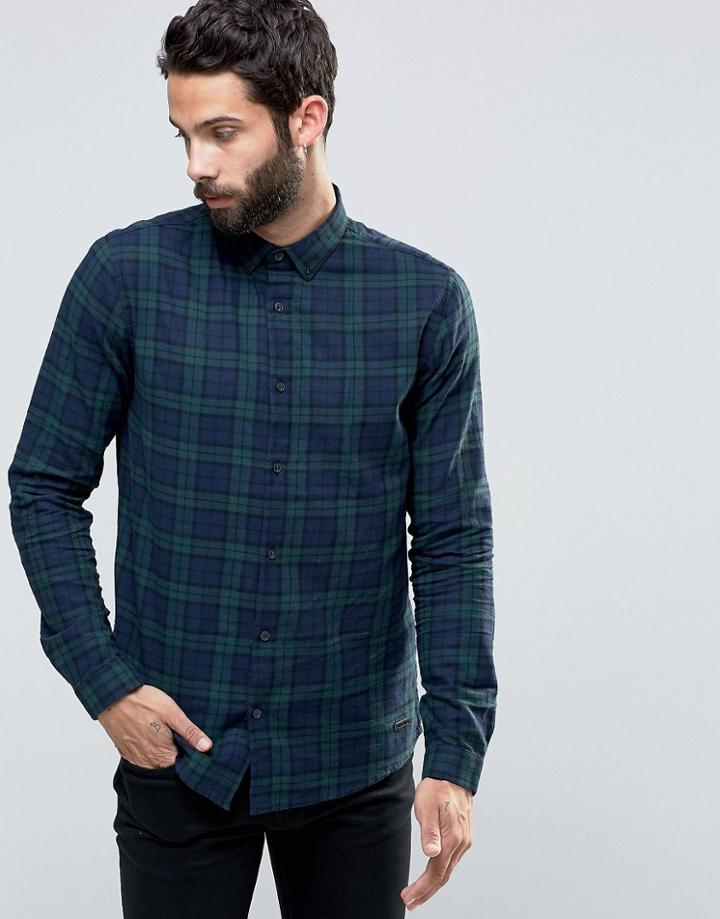 Only & Sons Plaid Shirt - Navy