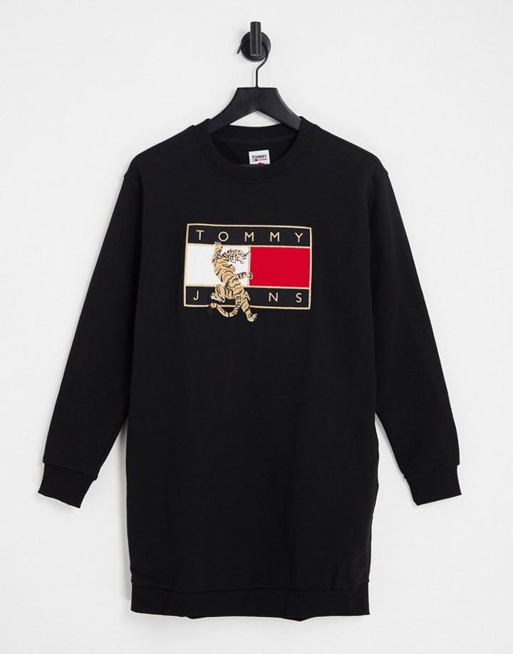 Tommy Jeans Logo T-shirt In Black