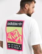 Adidas Originals Adiplore T-shirt With Back Print In White