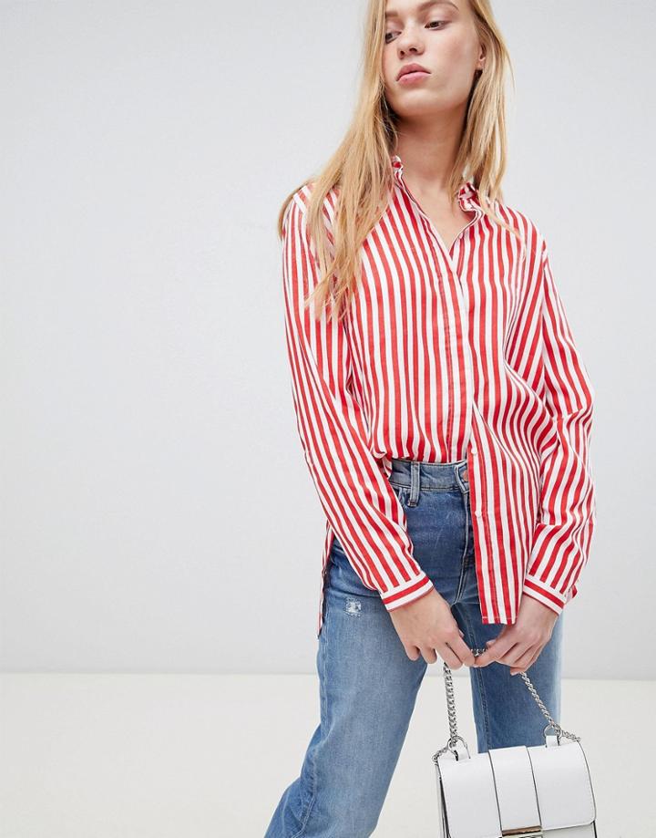B.young Stripe Shirt - Red