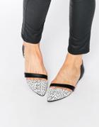 Park Lane Two Part Flat Shoes - Black