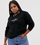 Asos Design X Glaad & Curve Oversized Sweatshirt With Embroidery - Black