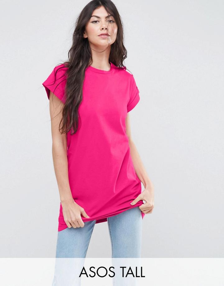Asos Tall The Ultimate Easy Longline T-shirt - Pink