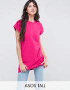 Asos Tall The Ultimate Easy Longline T-shirt - Pink