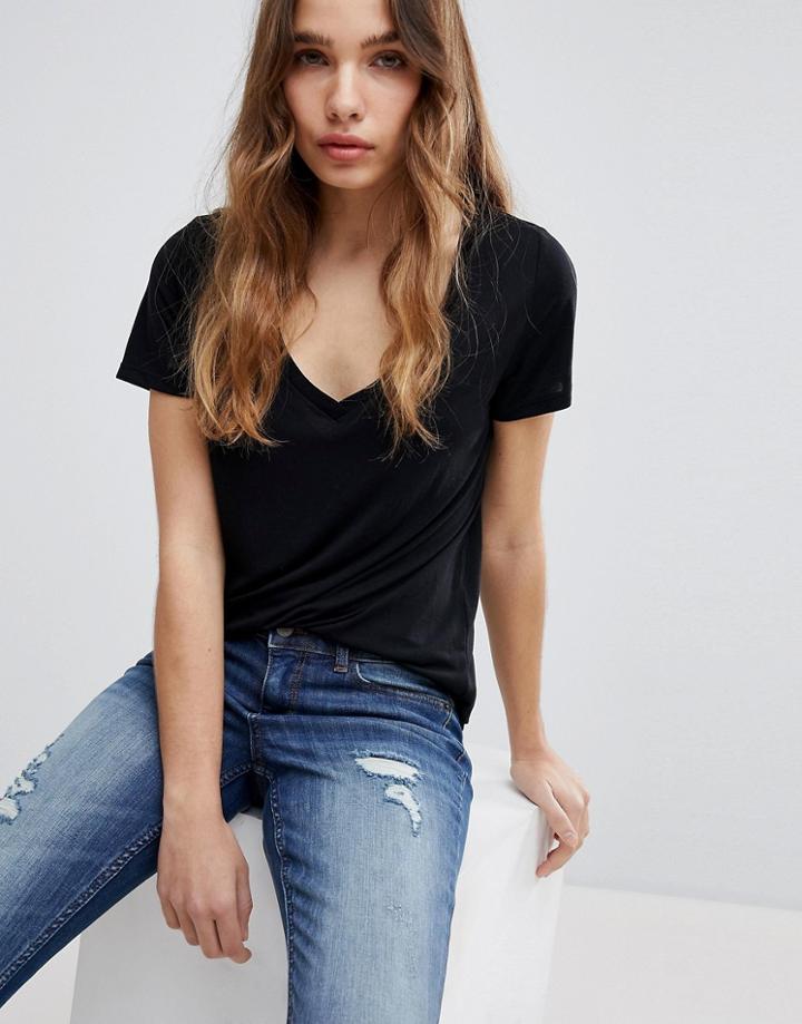 Jdy V Neck T-shirt - Black