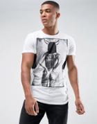 Religion T-shirt With Cheeky Devil Print - White
