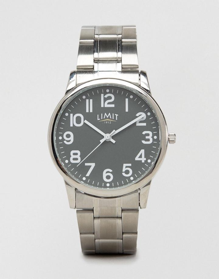 Limit Silver Bracelet Watch With Grey Dial Exclusive To Asos - Silver