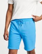 River Island Slim Jersey Shorts In Aqua-blue