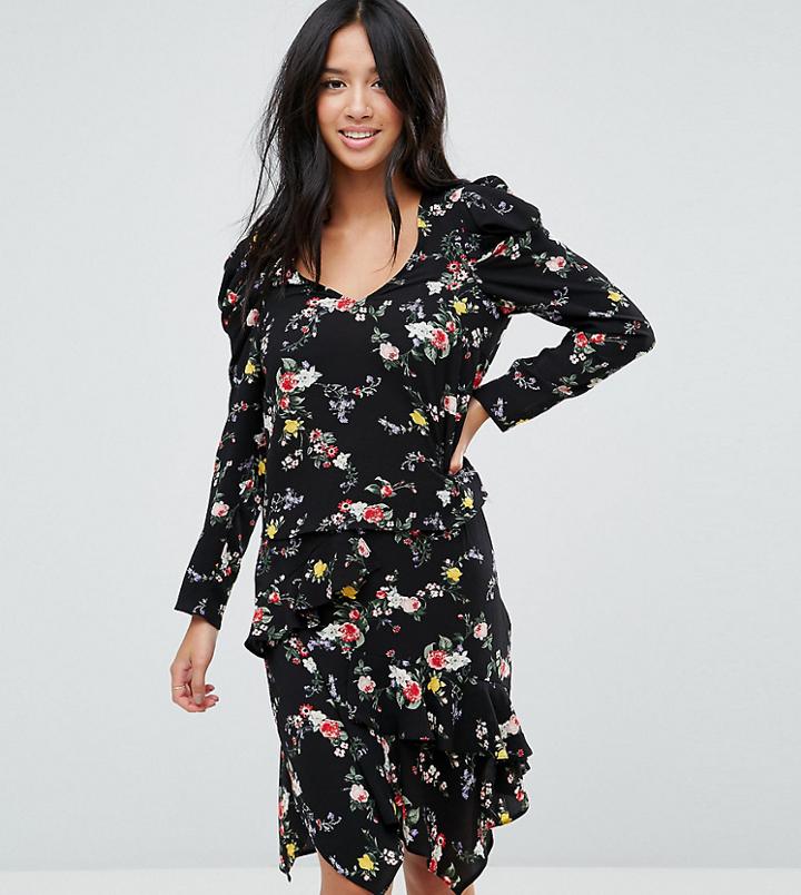 Miss Selfridge Petite Floral Top - Multi