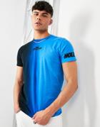 Hollister Sport Central & Sleeve Logo Ombre T-shirt In Blue-green