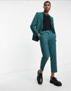 Harry Brown Ankle Grazer Slim Fit Suit Pants-green