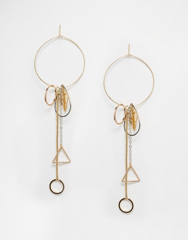 Asos Interchangeable Trinket Hoop Earrings - Multi