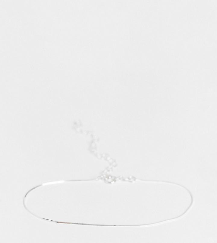 Kingsley Ryan Curve Slinky Flat Chain Bracelet In Sterling Silver
