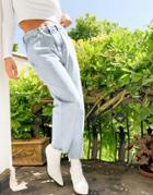 Weekday Meg Organic Cotton Mom Jeans In Morning Blue