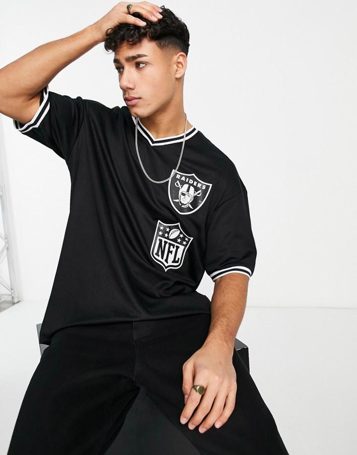 Jack & Jones Core Varsity Raiders Jersey T-shirt In Black