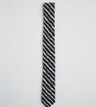 Reclaimed Vintage Inspired Stripe Tie In Black - Black