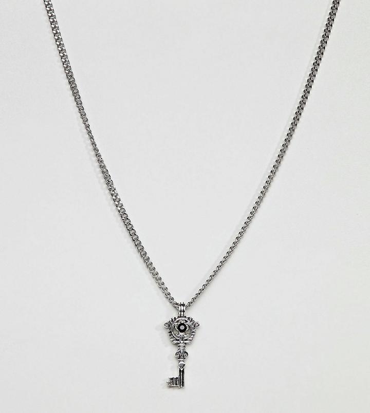 Designb Key Pendant Necklace In Silver Exclusive To Asos - Silver