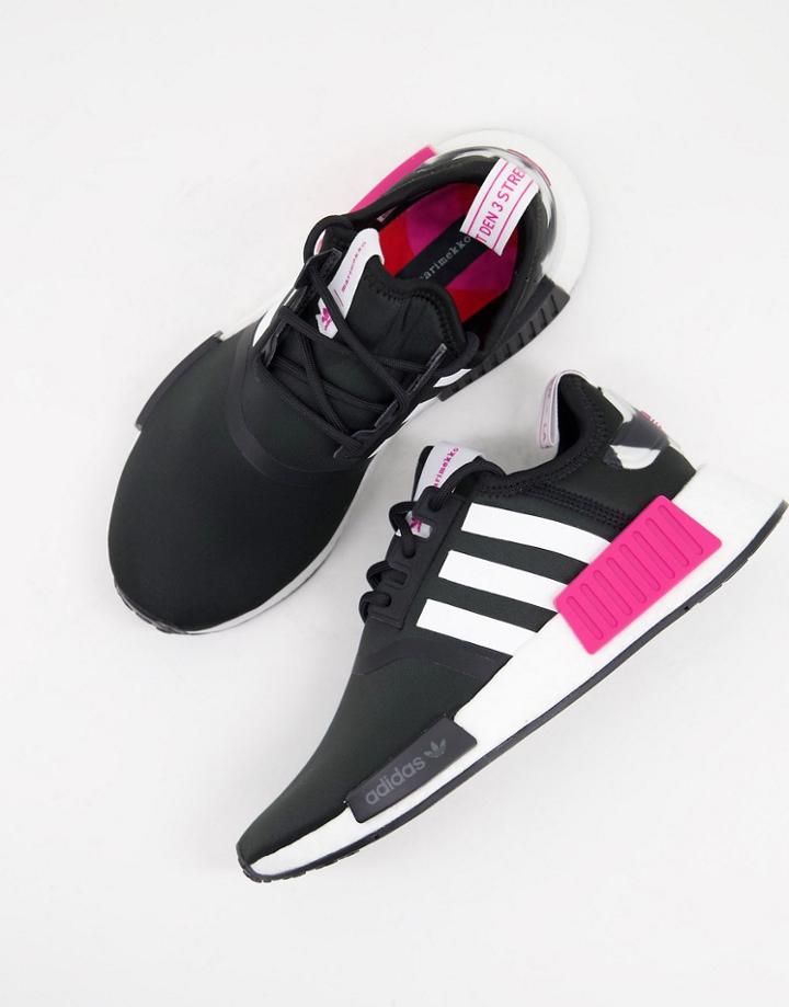 Adidas Originals Nmd Trainers In Black And Pink