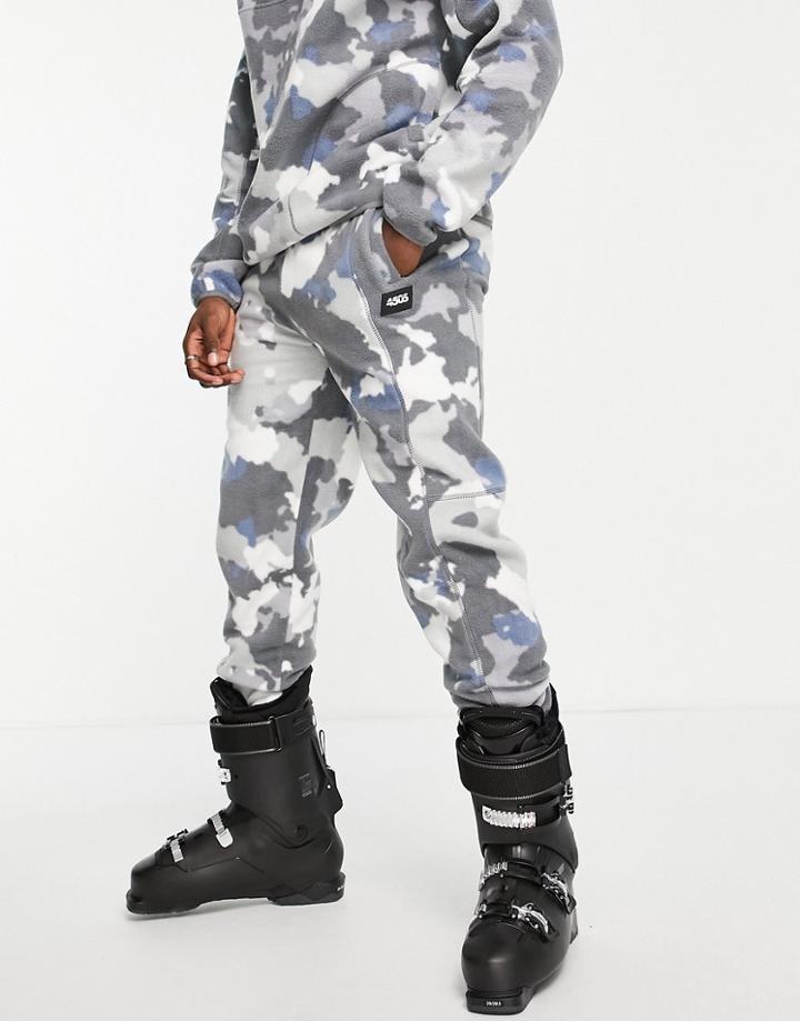 Asos 4505 Ski Fleece Sweatpants With Camo Print-multi