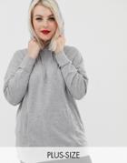 New Look Curve Oversized Hoodie - Gray