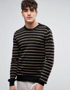 Casual Friday Sweater In Stripe - Black