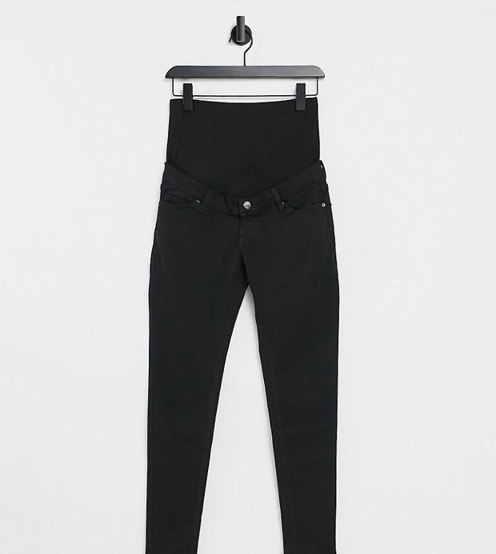 Topshop Maternity Overbump Jamie Skinny Jeans In Black