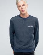 Sisley Textured Sweat With Pocket Detail - Navy