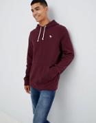 Abercrombie & Fitch Icon Logo Hoodie In Burgundy - Red