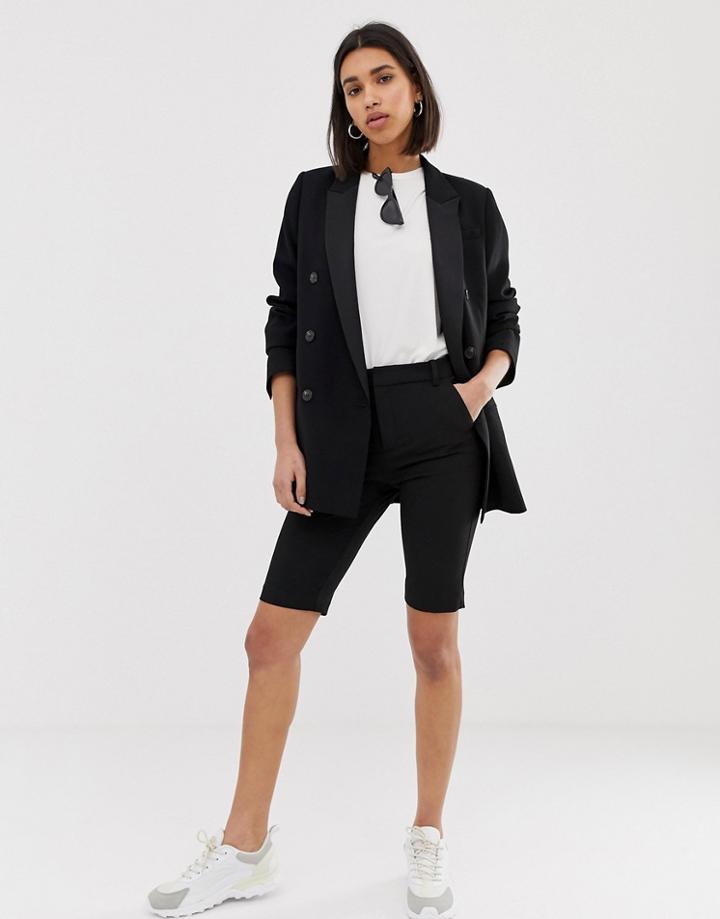 Mango Tailored City Short In Black - Black