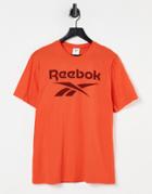 Reebok Ri Big Logo T-shirt In Orange