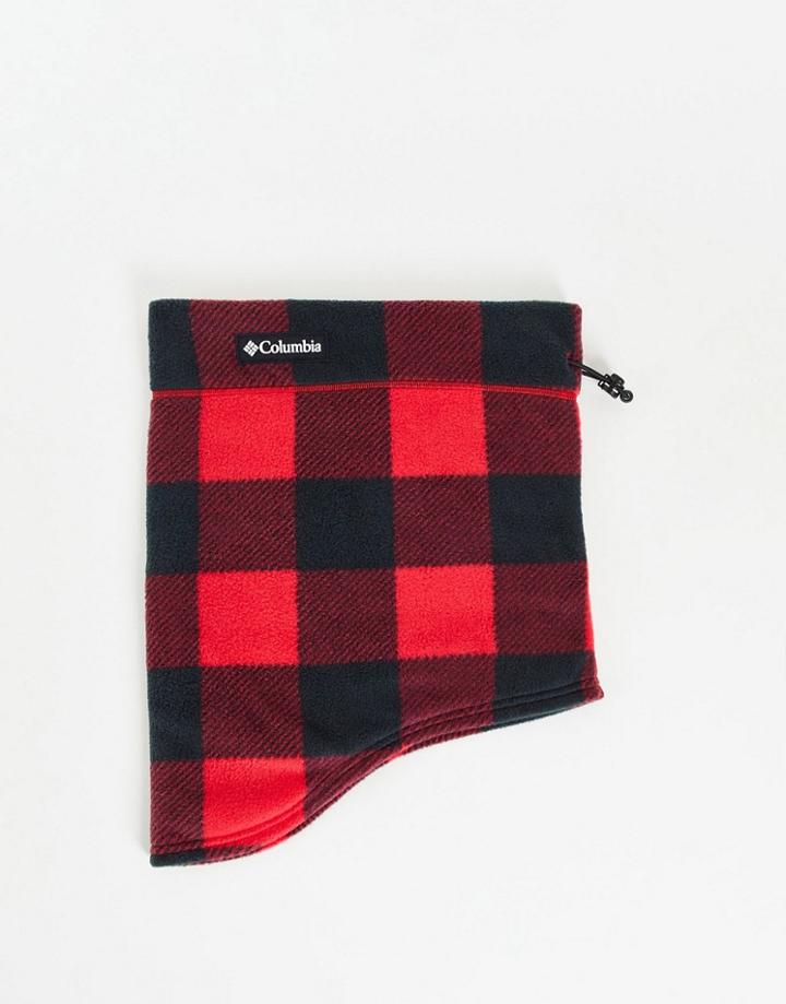 Columbia Csc Ii Plaid Fleece Neck Gaiter In Red