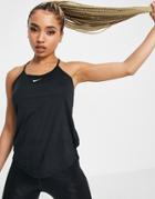 Nike Training Dri-fit One Elasticated Racer Back Tank In Black