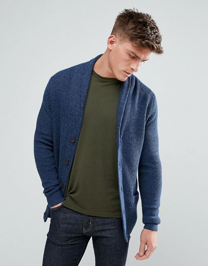 Hollister Shawl Cardigan In Navy - Navy