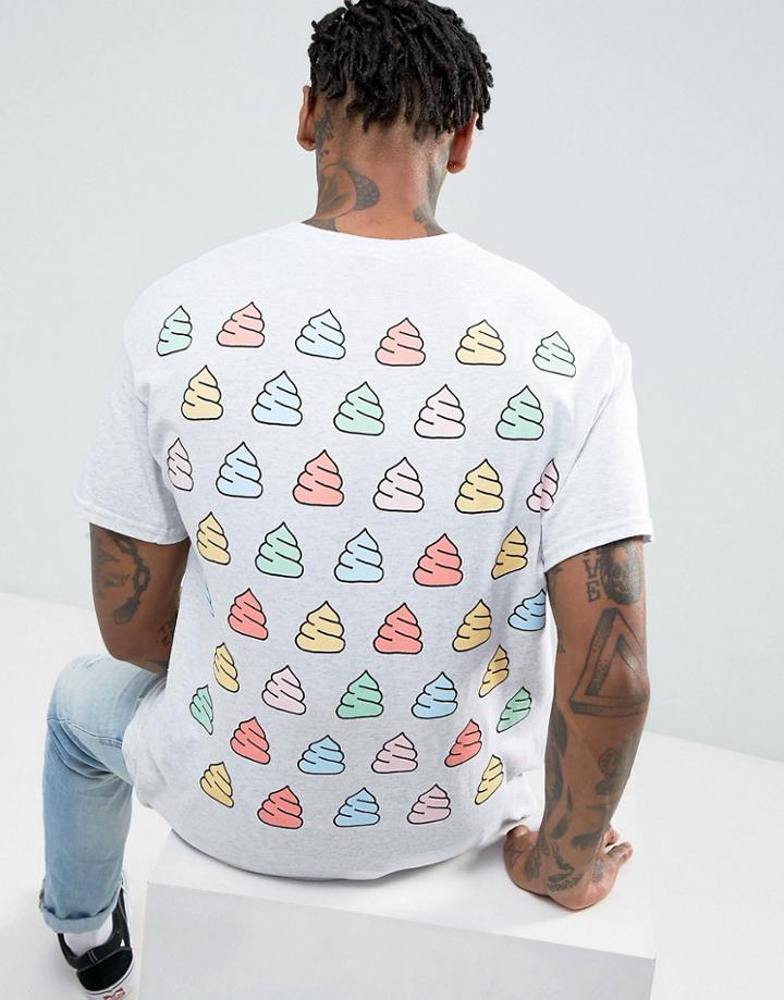 New Love Club Back Print T-shirt - Gray