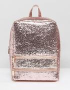 Skinnydip Pink Glitter Backpack - Pink