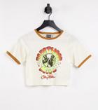 Reclaimed Vintage Inspired Fleetwood Mac Licenced Shrunken T-shirt-yellow