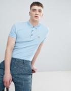 Boss Passenger Box Logo Polo Shirt In Pale Blue - Blue