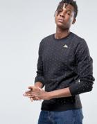 Kappa Sweatshirt With All Over Polka Dot - Black