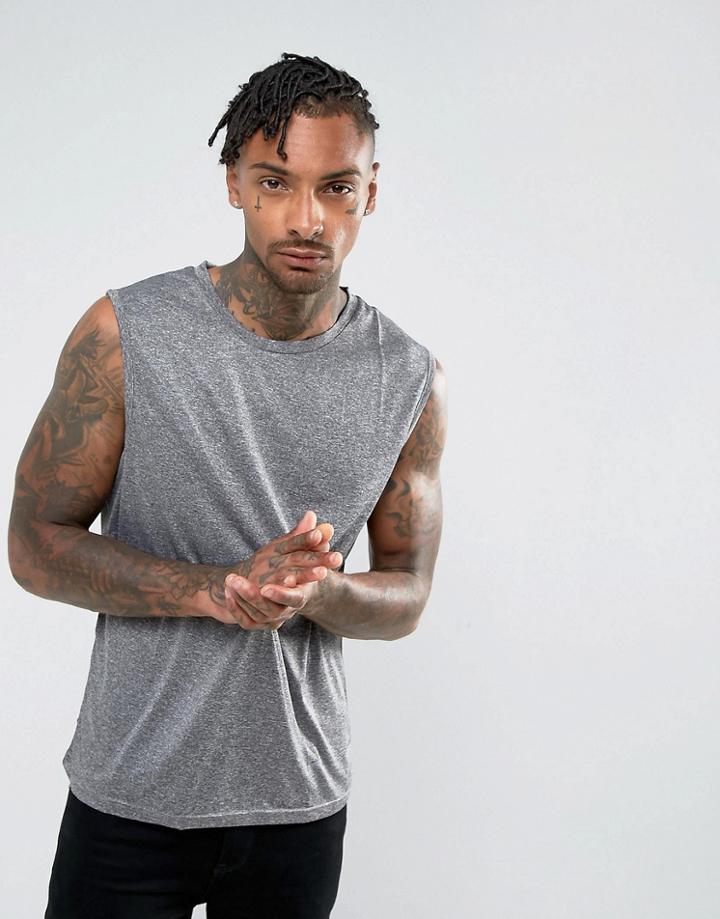 Brave Soul Crew Neck Tank - Gray