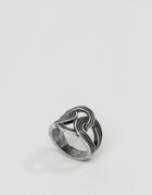 Asos Interlocking Circle Ring - Silver